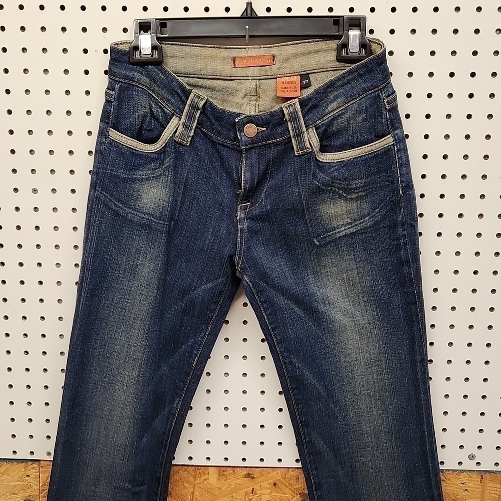 𝅺BLUJEANIOUS jeans size 27 straight leg low rise EUC